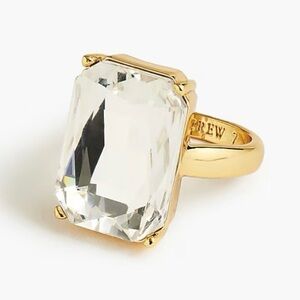 NWT J.CREW CRYSTAL STATEMENT RING 7